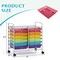 Costway 12 Drawers Rolling Cart Storage Scrapbook Paper Studio Organizer Bins Macaron/White/Light Pink/Purple/Pink/Clear/Gray/Rainbow/Multicolor/Hot Pink/Black